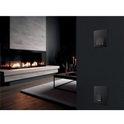 Interrupteur triples Vimar Linea touches alignées va-et-vient noir avec (ou sans) témoin led couleur au choix  techno polymere