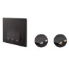 Interrupteur triples Vimar Linea faisceau lumineux vertical noir avec (ou sans) témoin led couleur au choix techno polymere