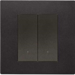 Interrupteur Vimar Linea va-et-vient double noir avec (ou sans) témoin lumineux led couleur au choix  techno polymere