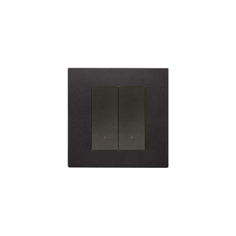 Interrupteur Vimar Linea va-et-vient double noir avec (ou sans) témoin lumineux led couleur au choix  techno polymere