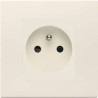 Prise Plate Vimar SICURY 2P+T 16A FR standard français chanvre techno polymere, 2 modules, prof: 30.4 mm Linea