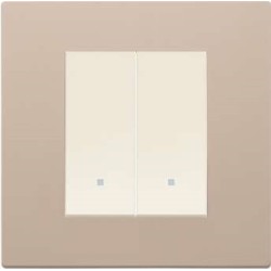 Interrupteur Vimar Linea va-et-vient double argile avec (ou sans) témoin lumineux led couleur au choix  techno polymere