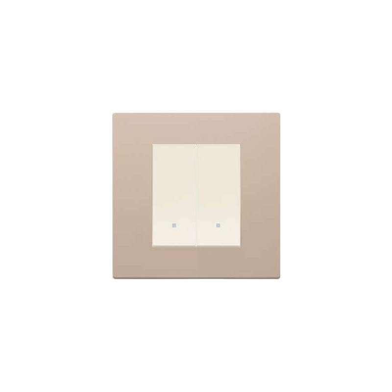 Interrupteur Vimar Linea va-et-vient double argile avec (ou sans) témoin lumineux led couleur au choix  techno polymere
