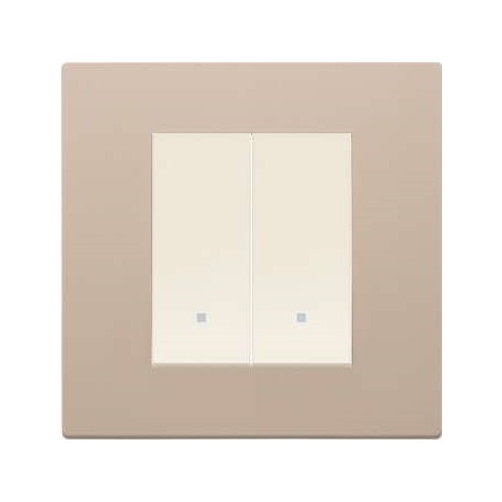 Interrupteur Vimar Linea va-et-vient double argile avec (ou sans) témoin lumineux led couleur au choix  techno polymere