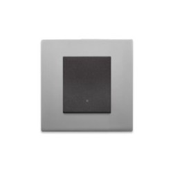 Interrupteur Vimar Linea va-et-vient simple métal  couleur inox satiné avec (ou sans) témoin led couleur au choix