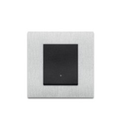 Interrupteur Vimar Linea va-et-vient simple métal  couleur zinc titane avec (ou sans) témoin lumineux led couleur au choix