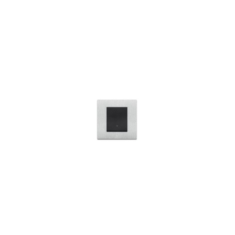 Interrupteur Vimar Linea va-et-vient simple métal  couleur zinc titane avec (ou sans) témoin lumineux led couleur au choix