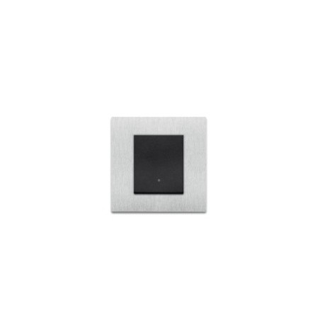 Interrupteur Vimar Linea va-et-vient simple métal  couleur zinc titane avec (ou sans) témoin lumineux led couleur au choix