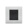 Interrupteur Vimar Linea va-et-vient simple métal  couleur zinc titane avec (ou sans) témoin lumineux led couleur au choix