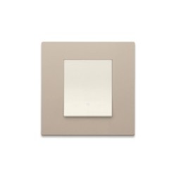 Interrupteur Vimar gamme Linea va-et-vient simple argent avec (ou sans) témoin led couleur au choix techno polymere peint