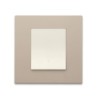 Interrupteur Vimar gamme Linea va-et-vient simple argent avec (ou sans) témoin led couleur au choix techno polymere peint