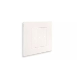 Interrupteur triples Vimar Linea blanc avec touches axiales avec (ou sans) témoin led couleur au choix  techno polymere