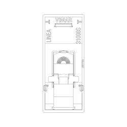 Interrupteur triples Vimar Linea faisceau lumineux vertical noir avec (ou sans) témoin led couleur au choix techno polymere