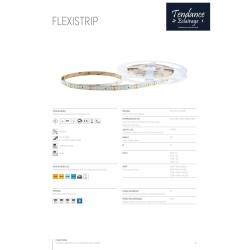 Flexistrip 4,8W Ruban led professionnel SMD LED 24V IP20 60LED 8mm  [5m] - 4,8W 3000K 360Lm