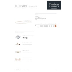 Flexistrip extra warm 14,4W EW Ruban led professionnel SMD LED 24V IP20 126LED 10mm [5m] - 14,4W 1800K 970Lm