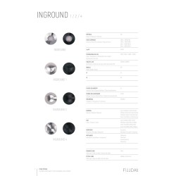 Inground ENCASTRE DE SOL ROND LED 24Vdc IP67  NOIR 2W 2700K/3000K/4000K 160Lm