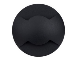 Stratus 2 ENCASTRE DE SOL ROND GU10-230V / GU5,3 -12Vdc IP67  [2 saida] NOIR MAX 9W -K -Lm