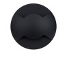 Stratus 2 ENCASTRE DE SOL ROND GU10-230V / GU5,3 -12Vdc IP67  [2 saida] NOIR MAX 9W -K -Lm