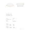 Square LED 24W Downlight carré Slim LED 120º BLANC 24W 3000K/4200K/6500K 2400Lm