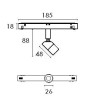 MIKRO-03 - Magnetic 48V - LED SMD - 3W - CCT (2700-3000-4000)K - Dimm. DALI 48V - Couleur Noir