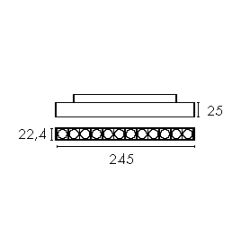 LINE 12 –  - Magnetic 48V - LED SMD - 12W - CCT (2700-3000-4000)K - ON-OFF 48V - Couleur Noir
