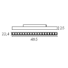LINE 20– - Magnetic 48V - LED SMD - 20W - 3000K - ON-OFF 48V - Couleur Noir