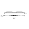 LINE 26 - Magnetic 48V - LED SMD - 26W - 3000K - ON-OFF 48V - Couleur Noir