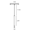 CYL 05  - Magnetic 48V - LED COB - 5W - 3000K - ON-OFF 48V - Couleur Noir