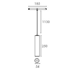 CYL 10 - Magnetic 48V - LED COB - 10W - 3000K - DALI 48V - Couleur Noir