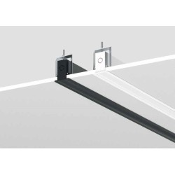 RAIL MAG - Magnetic track - Encastrable - 2 mètres - Couleur Noir