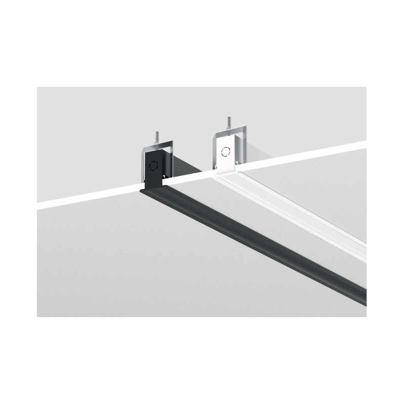 RAIL MAG - Magnetic track - Encastrable - 2 mètres - Couleur Noir