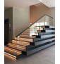 KIT PROFILE D'ANGLE 90° 2M  ALUMINIUM NOIR DIFFUSEUR EN POLYCARBONATE OPA (16x16x2000)