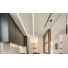 KIT PROFILE EN ALUMINIUM DIFFUSEUR POLYCARBONATE OPALE SAILLIE (12x8x2000mm)