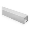 KIT PROFILE EN ALUMINIUM DIFFUSEUR POLYCARBONATE OPALE SUSPENSION (35x35x2000mm)