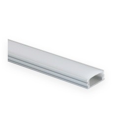 KIT PROFILE SAILLIE EN ALUMINIUM DIFFUSEUR POLYCARBONATE OPALE (17x9x2000mm)