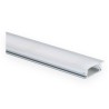 KIT PROFILE ENCASTRE EN ALUMINIUM BLANC DIFFUSEUR POLYCARBONATE OPALE (23.2x9x2000mm)