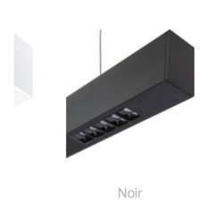 Suspension LUMI-P LENS Noir 40 W 1490 mm 3000 K