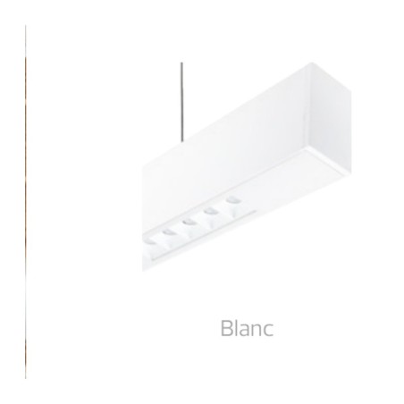 Suspension LUMI-DUO LENS Blanc 30+40 W 1490 mm 3000 K
